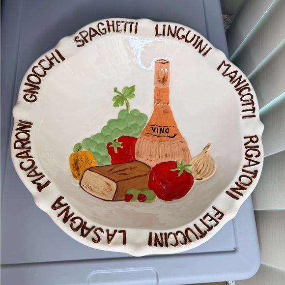 Glenview 1990s Hand Painted Ceramic Pasta/Fruit Bowl - Picture 2 of 5
